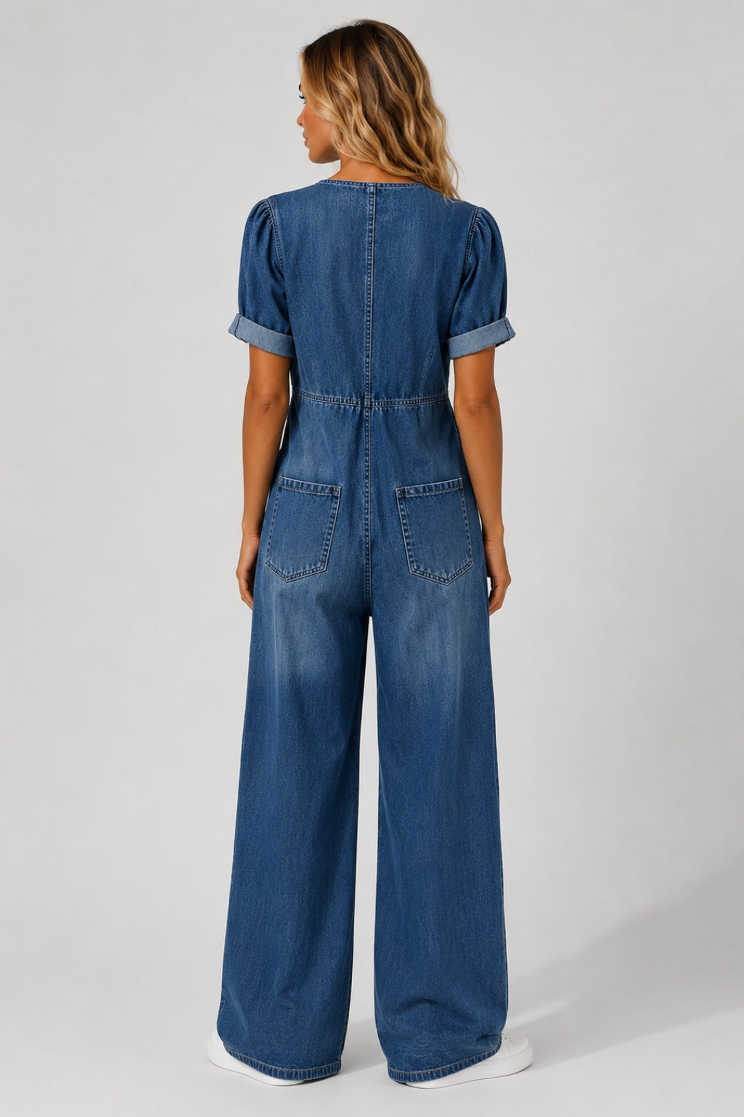 Maya | V-hals Kortärmad Jumpsuit