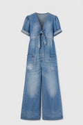 Maya | V-hals Kortärmad Jumpsuit