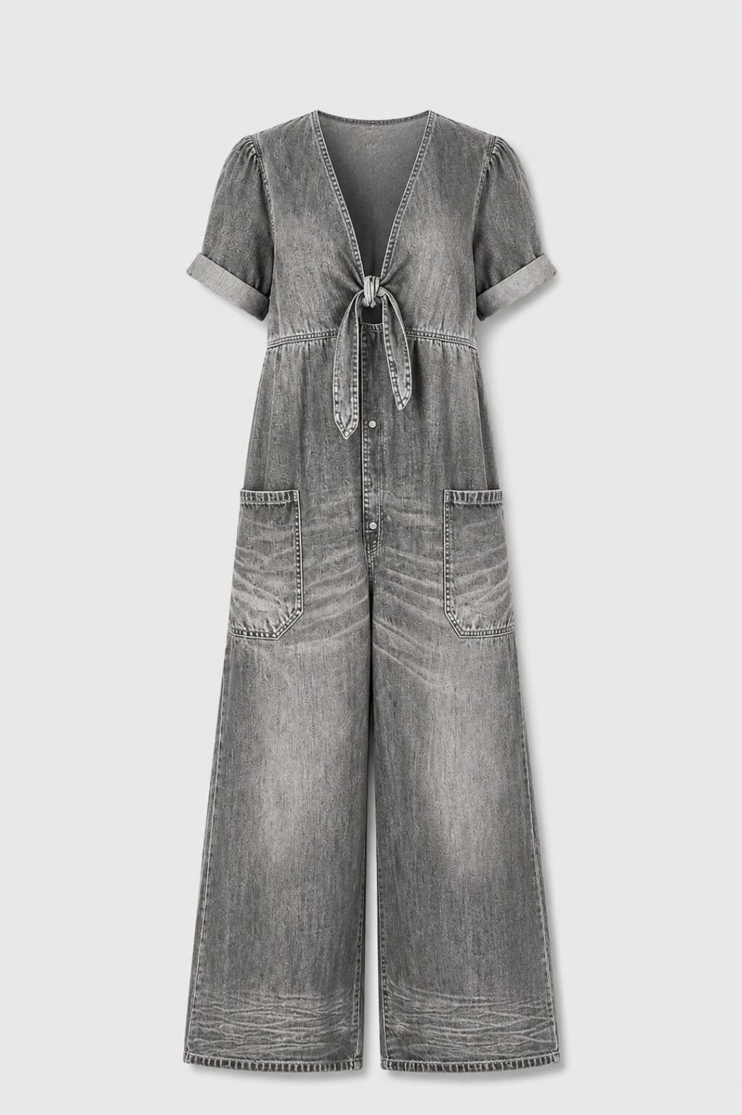 Maya | V-hals Kortärmad Jumpsuit