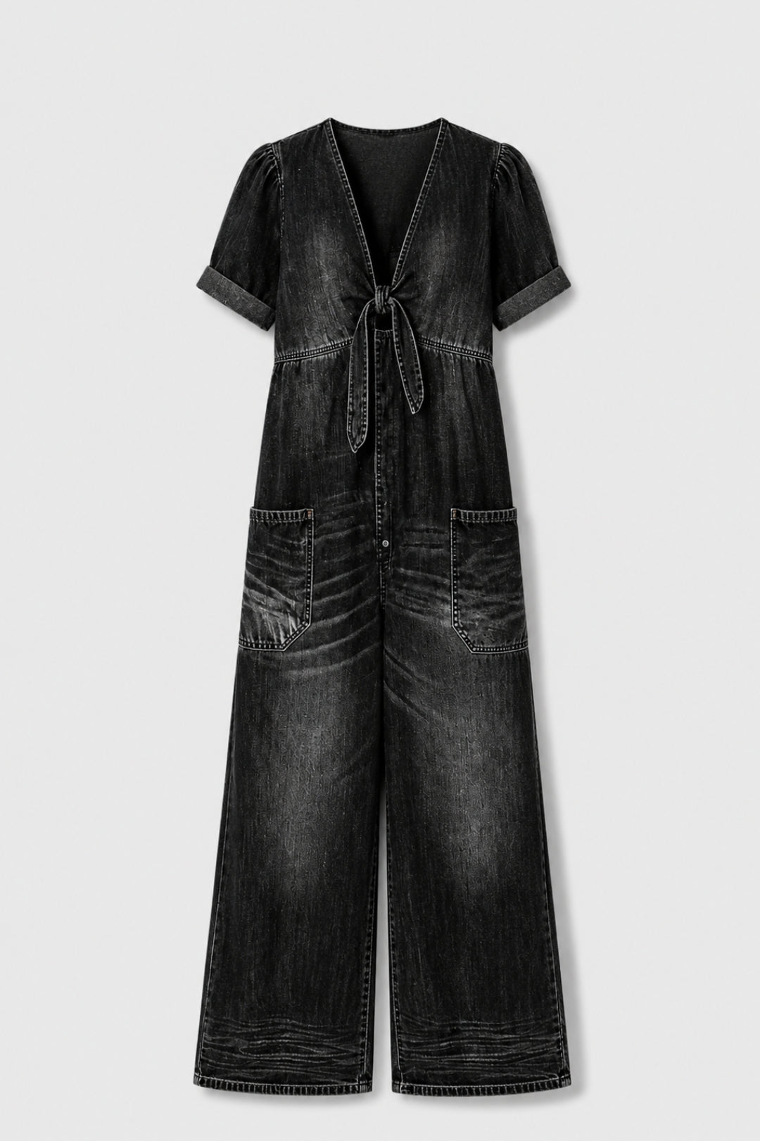 Maya | V-hals Kortärmad Jumpsuit