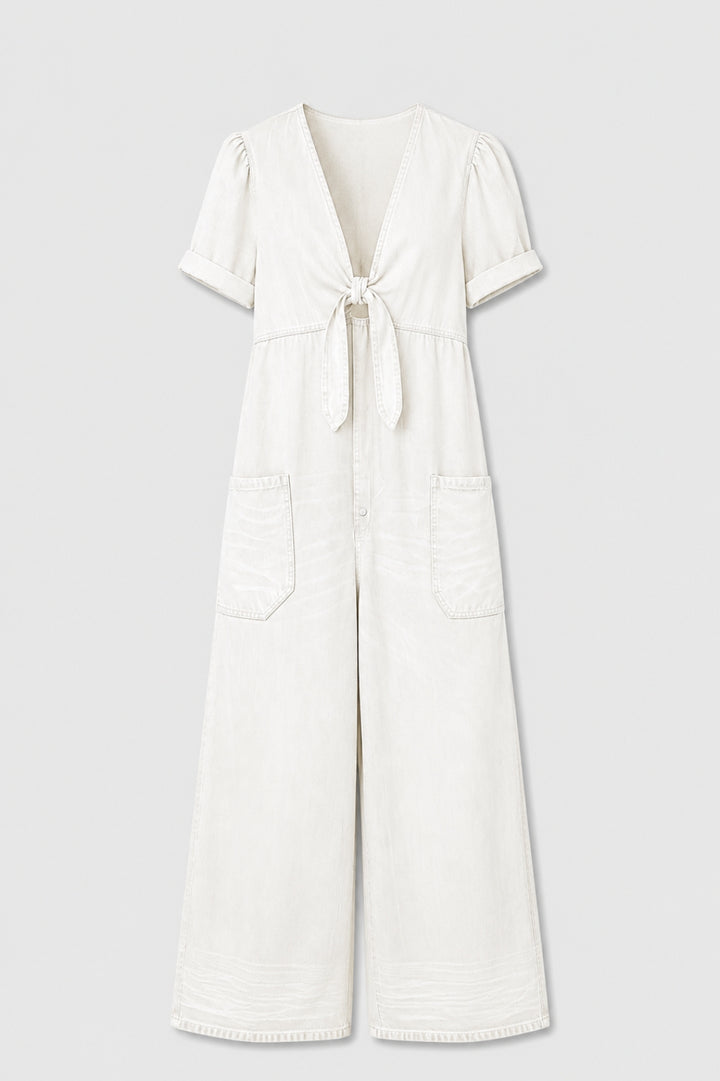 Maya | V-hals Kortärmad Jumpsuit