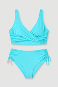 Noémie - Elegant Bikinikvinna Hög Midja med Korsad Top och Sidoband