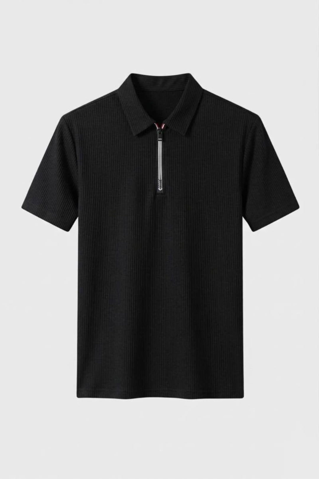 Polo Herr - Demi-Zip Ribbad | Avslappnad Affär
