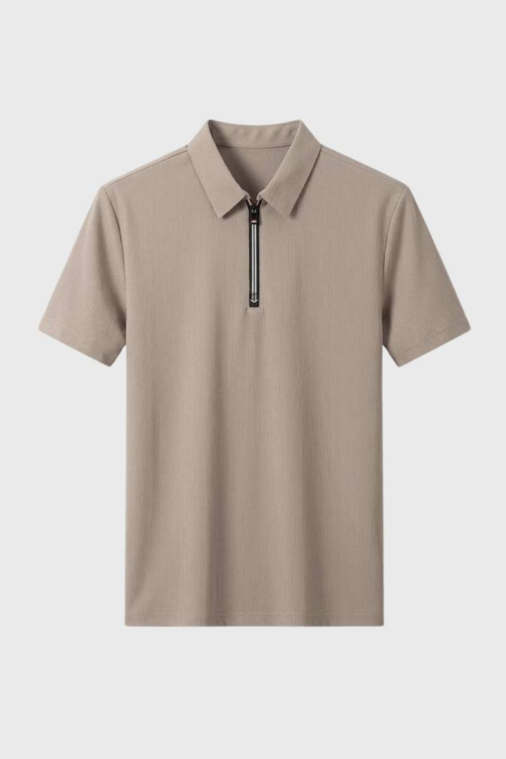 Polo Herr - Demi-Zip Ribbad | Avslappnad Affär