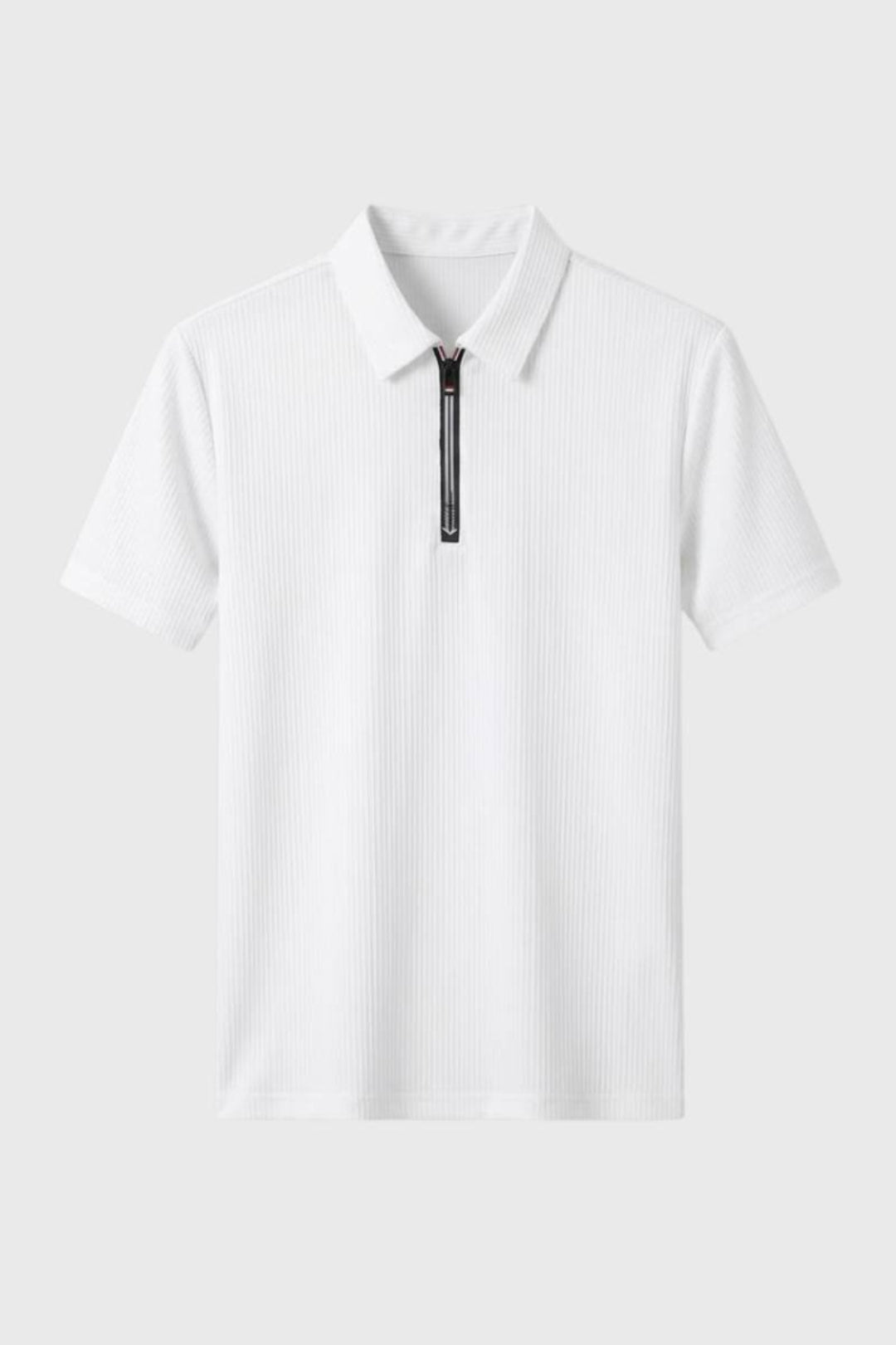 Polo Herr - Demi-Zip Ribbad | Avslappnad Affär