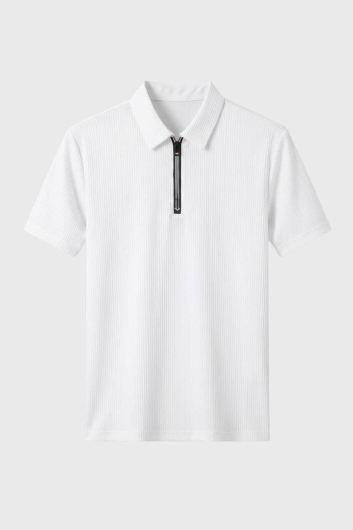 Polo Herr - Demi-Zip Ribbad | Avslappnad Affär