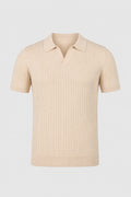 Polo Herr - Ribbad med Klassisk Krage | Elegant