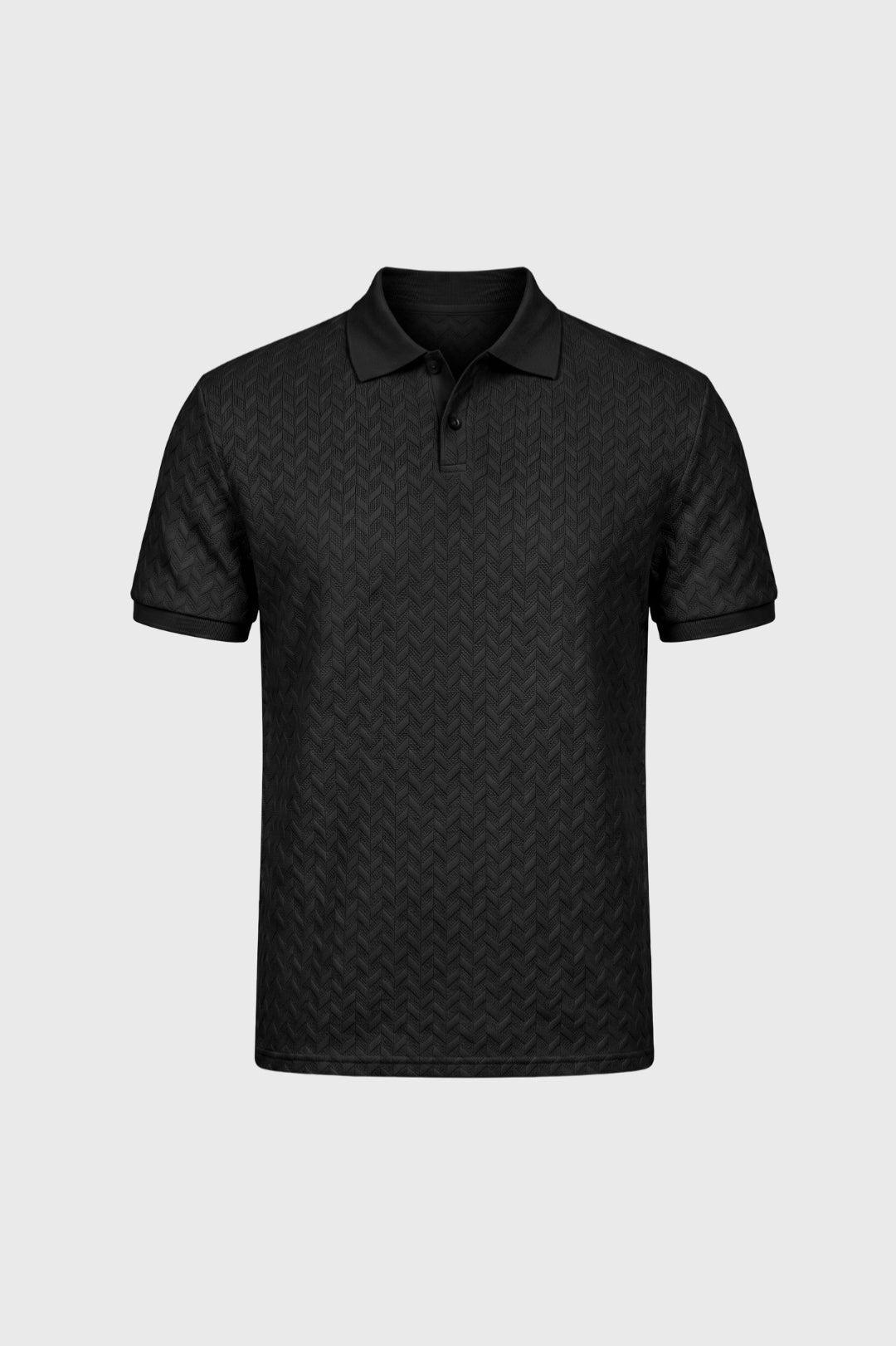 Polo Herr - Texturerat Chevronmönster Kortärmad | Raffinerad