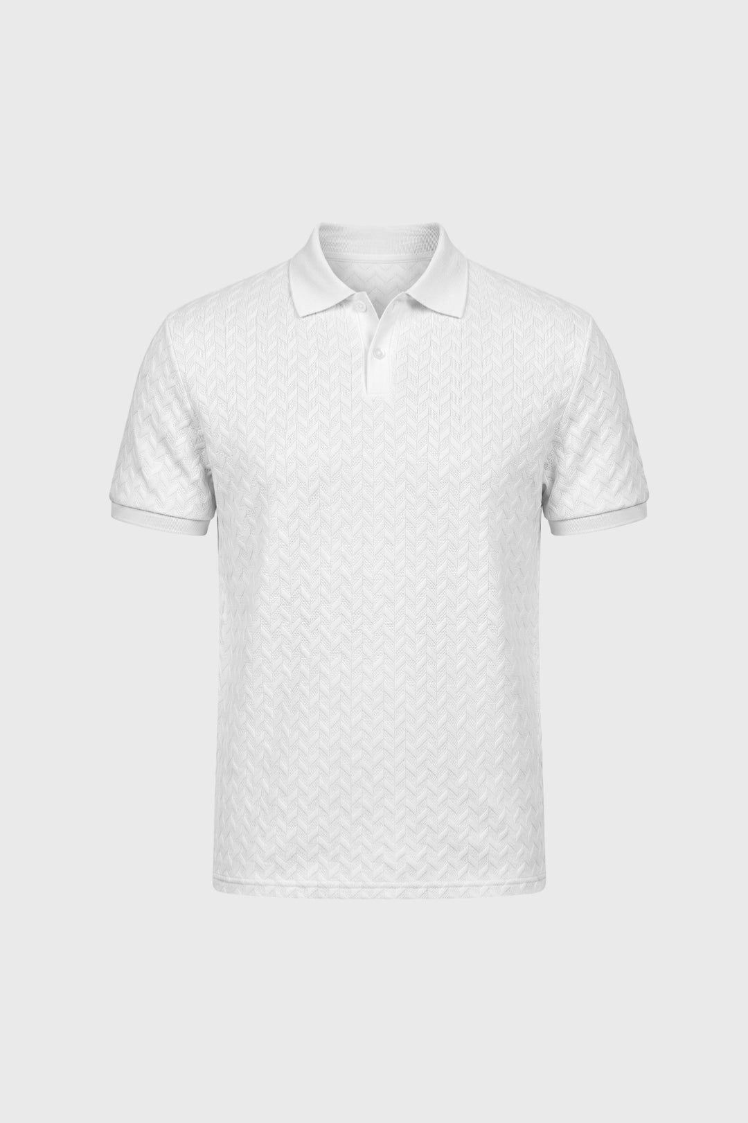 Polo Herr - Texturerat Chevronmönster Kortärmad | Raffinerad