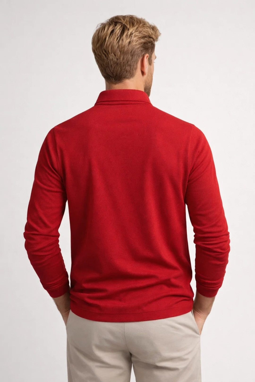 Polo Herrar - Långärmad Klassisk Krage Knappar | Chic Casual