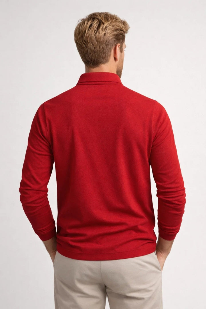 Polo Herrar - Långärmad Klassisk Krage Knappar | Chic Casual