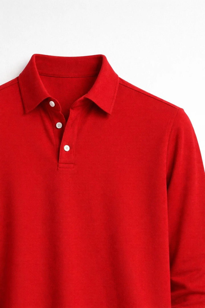Polo Herrar - Långärmad Klassisk Krage Knappar | Chic Casual