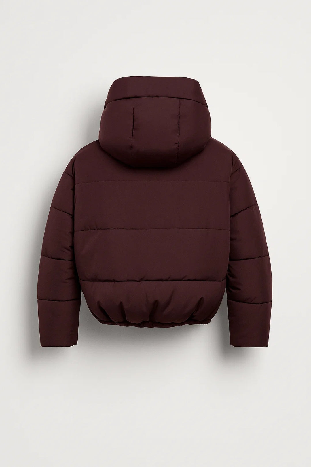 Quiltad damjacka | Kort pufferjacka med bred huva | Varm stadsstil