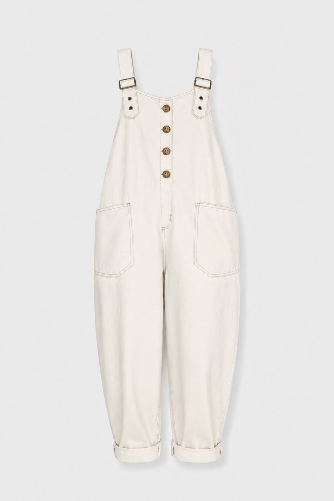 Saylor | Vintage Soft Denim-Look Overall med Justerbara Remmar