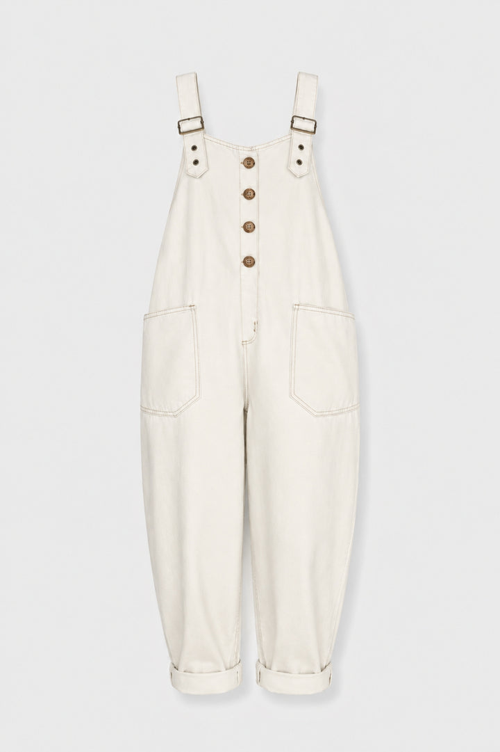 Saylor | Vintage Soft Denim-Look Overall med Justerbara Remmar