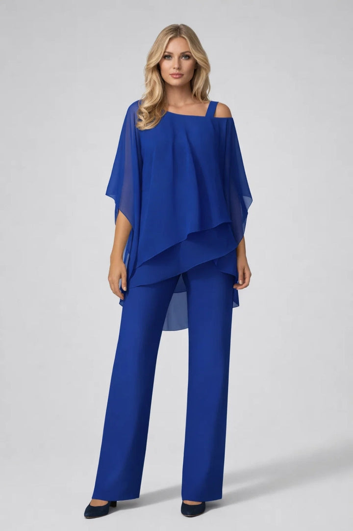 Set för kvinnor | Elegant outfit | Asymmetrisk axel för sommaren