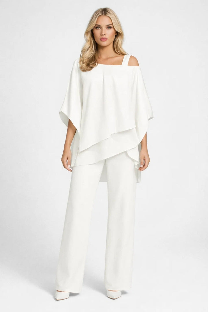 Set för kvinnor | Elegant outfit | Asymmetrisk axel för sommaren