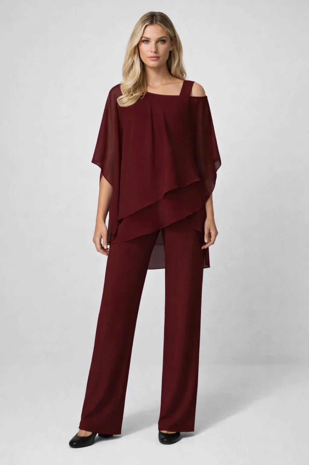 Set för kvinnor | Elegant outfit | Asymmetrisk axel för sommaren