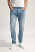 Slim Fit Mid-rise Jeans med fem fickor för män