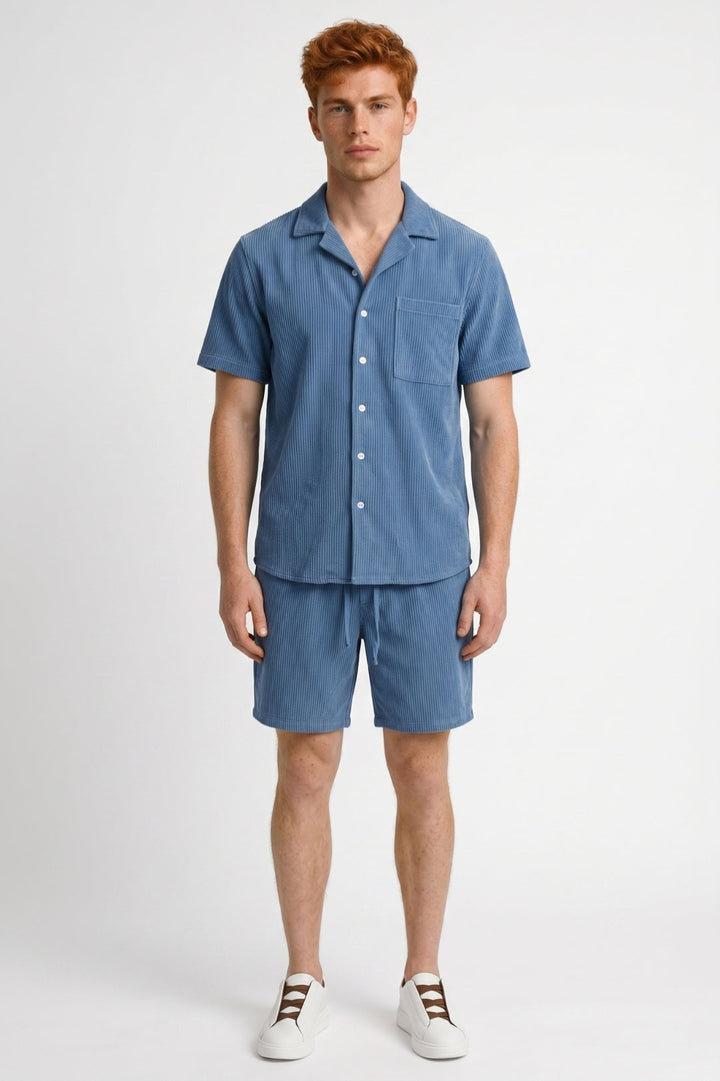 Sommarset Herr - Kortärmad Skjorta med Shorts | Casual