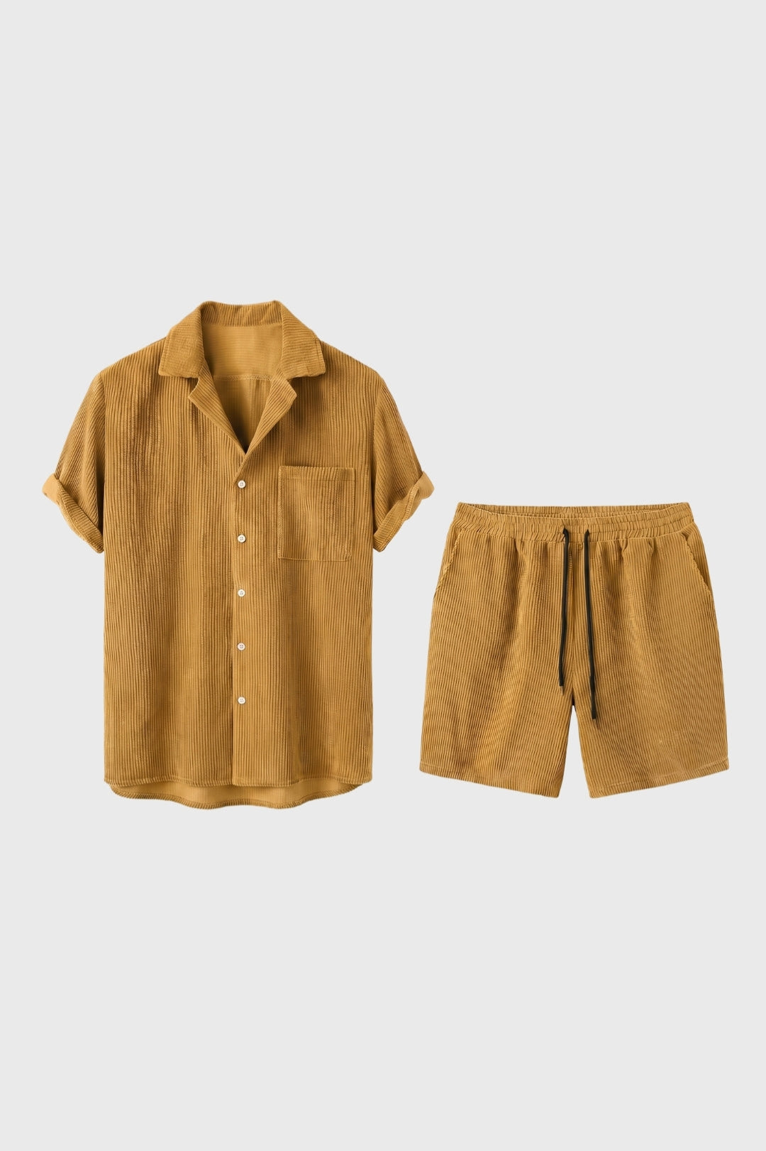 Sommarset Herr - Kortärmad Skjorta med Shorts | Casual