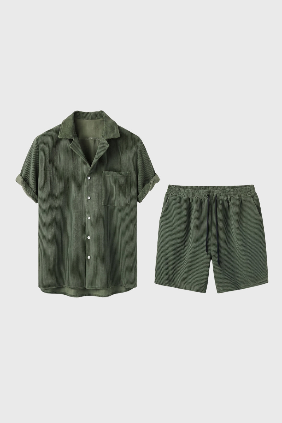 Sommarset Herr - Kortärmad Skjorta med Shorts | Casual