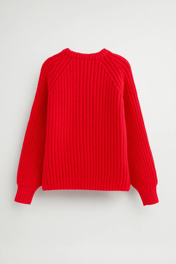 Vintercardigan för Damer | Tjock Stickning | Rakt Knäppt Design